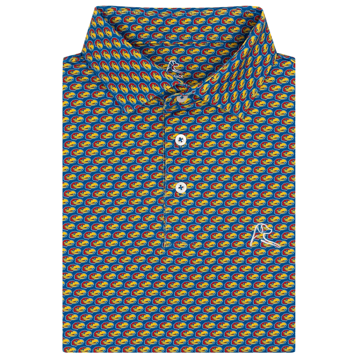 The Kansas Jayhawks® | Collegiate Polo | The Kansas Jayhawks® - Azure Blue/Cherry Red