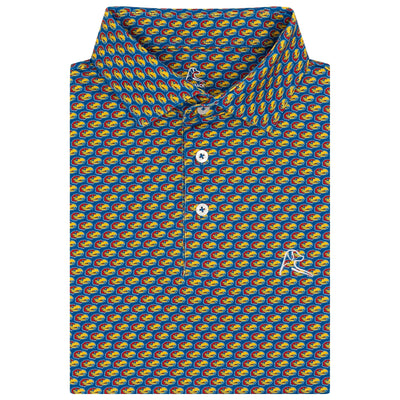 The Kansas Jayhawks® | Collegiate Polo | The Kansas Jayhawks® - Azure Blue/Cherry Red