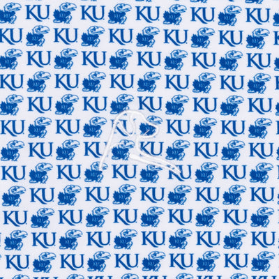The Kansas Rock Chalk™ | Collegiate Polo | The Kansas Rock Chalk™ - White/Azure Blue