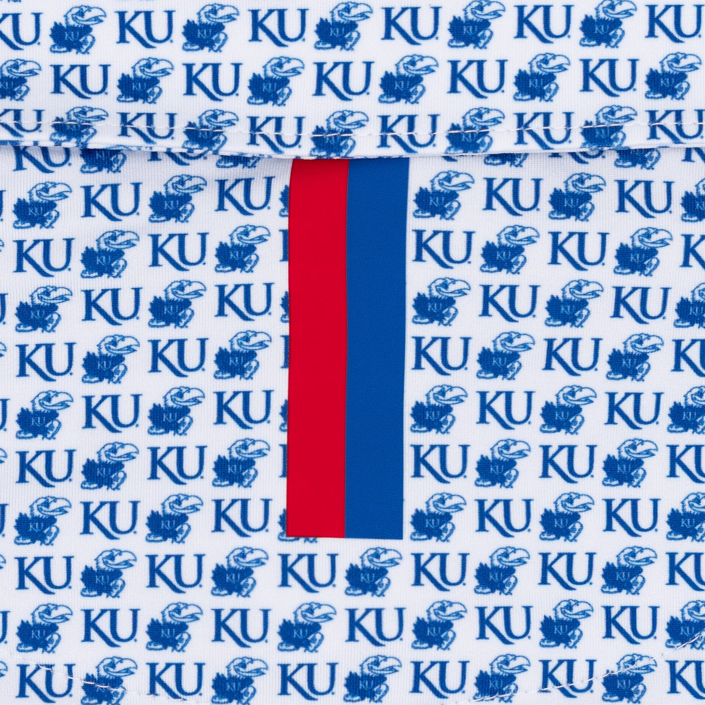The Kansas Rock Chalk™ | Collegiate Polo | The Kansas Rock Chalk™ - White/Azure Blue