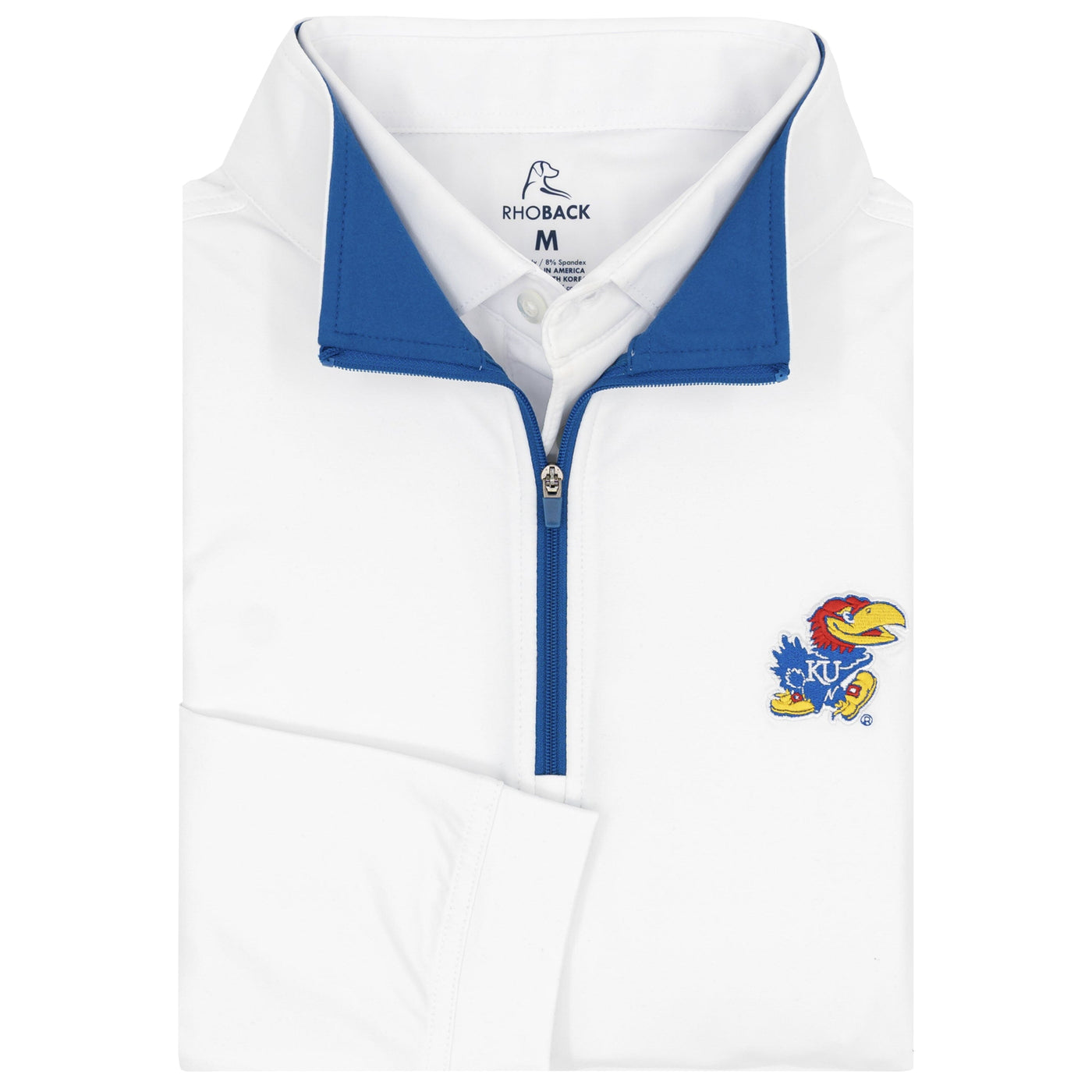 Solid Collegiate Q-Zip - Kansas | Solid - White - Kansas - 1