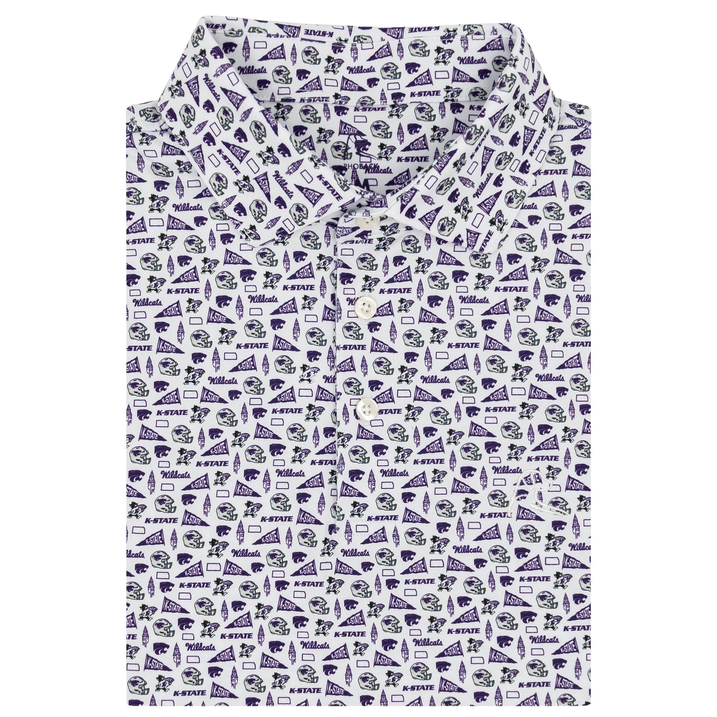 The Kansas State Gameday | Collegiate Polo | The Kansas State Gameday - White/Dark Violet