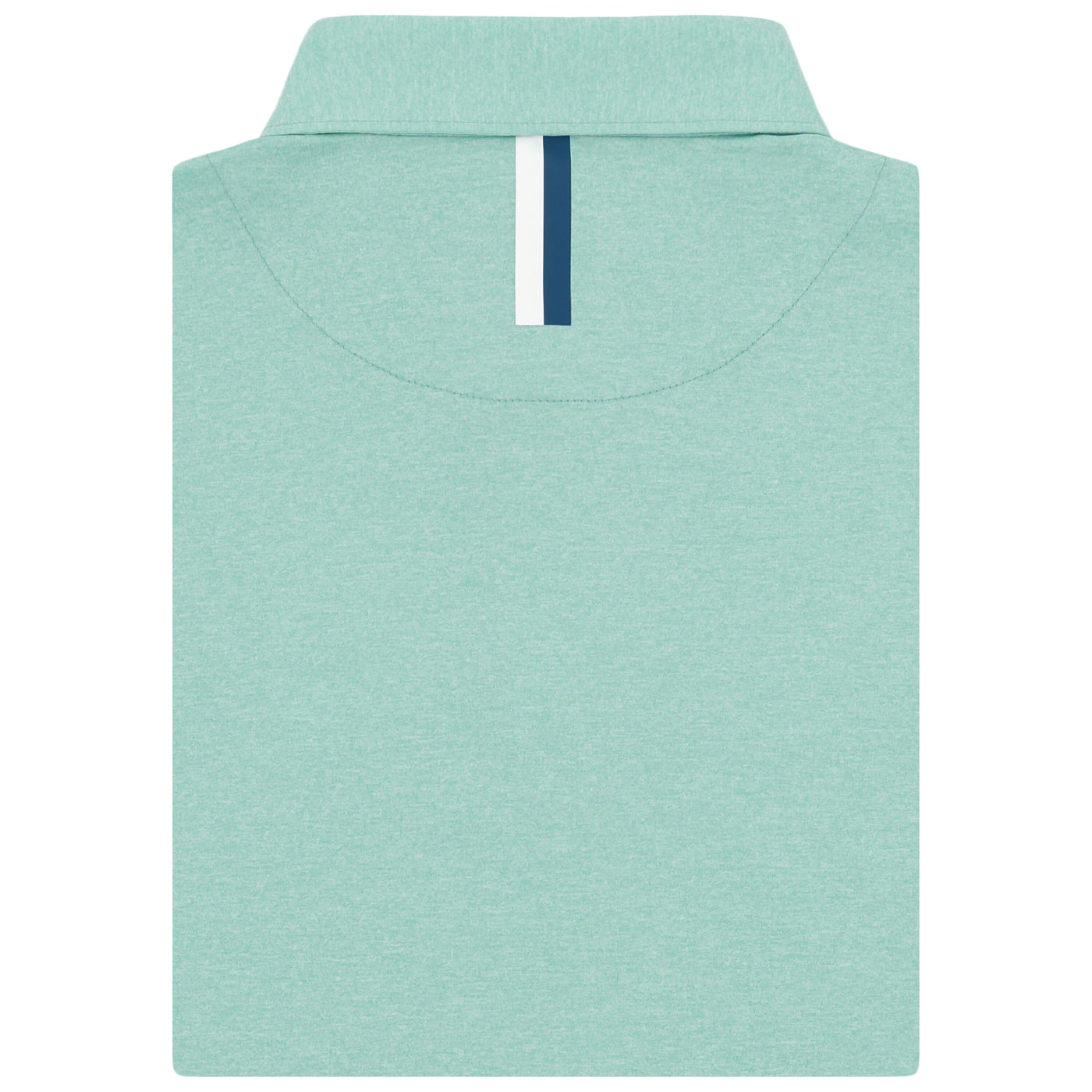 Heather | Long Sleeve Performance Polo | Heather - Sea Green/White