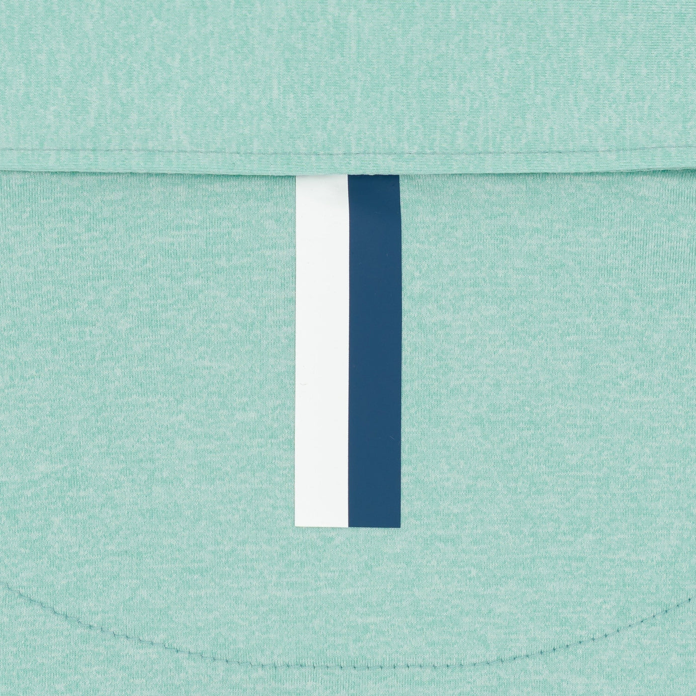 Heather | Long Sleeve Performance Polo | Heather - Sea Green/White