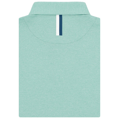 Heather | Performance Polo | Heather - Sea Green/White