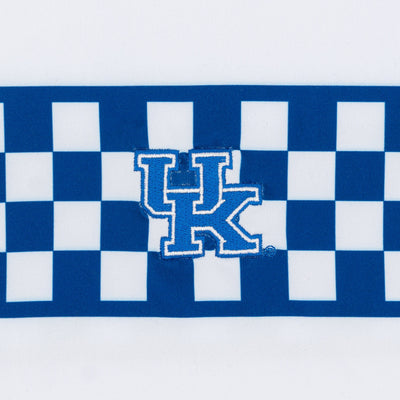 Kentucky Checker Stripe Collegiate Q-Zip | The Kentucky Checker Stripe - White/Azure Blue