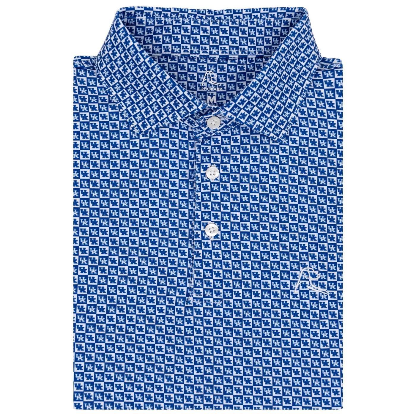 The Kentucky Checker | Collegiate Polo | The Kentucky Checker - White/Azure Blue