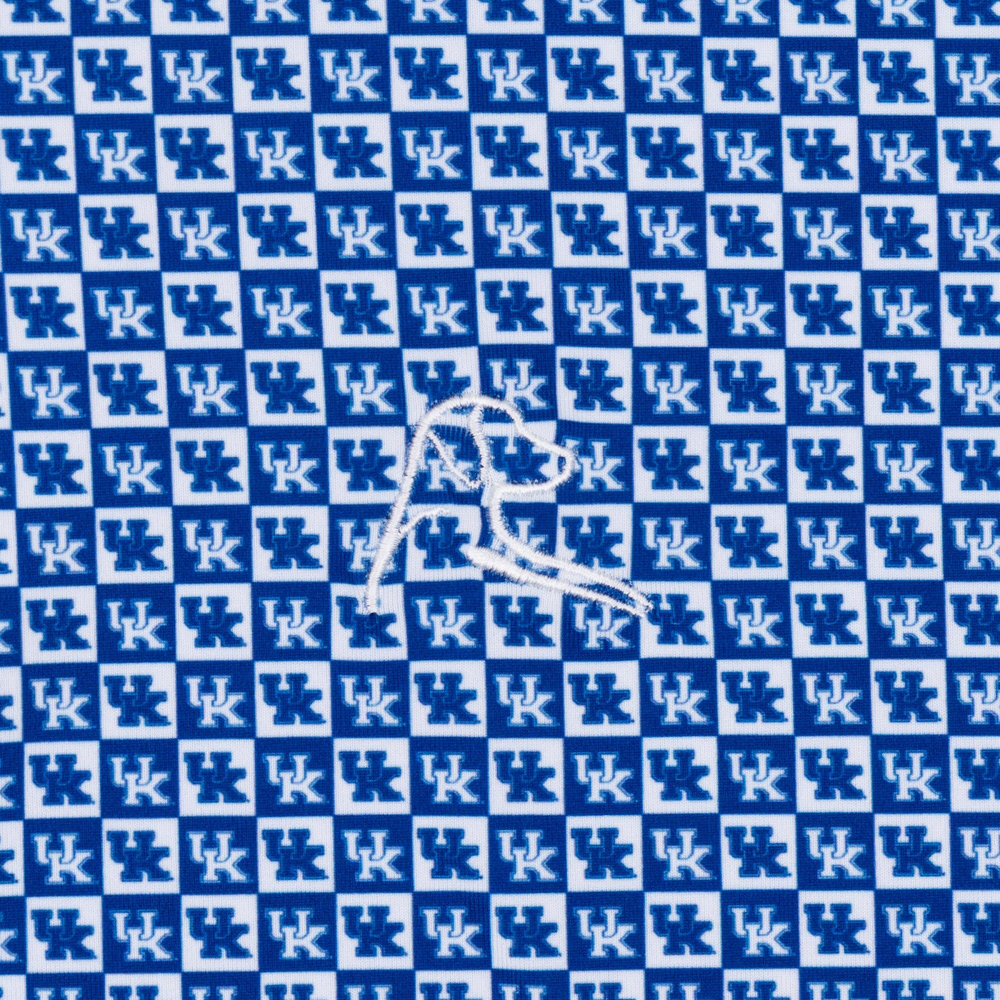 The Kentucky Checker | Collegiate Polo | The Kentucky Checker - White/Azure Blue