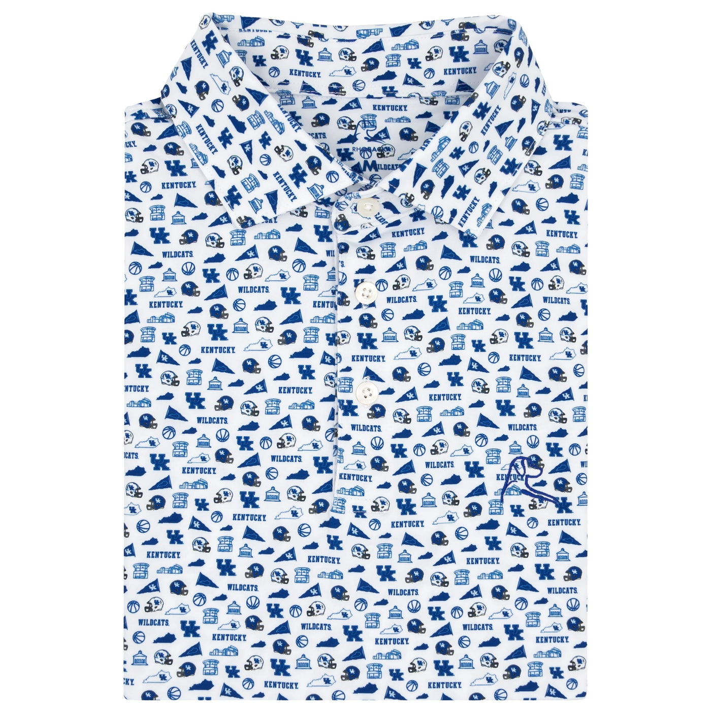 The Kentucky Gameday | Collegiate Polo | The Kentucky Gameday - White/Azure Blue