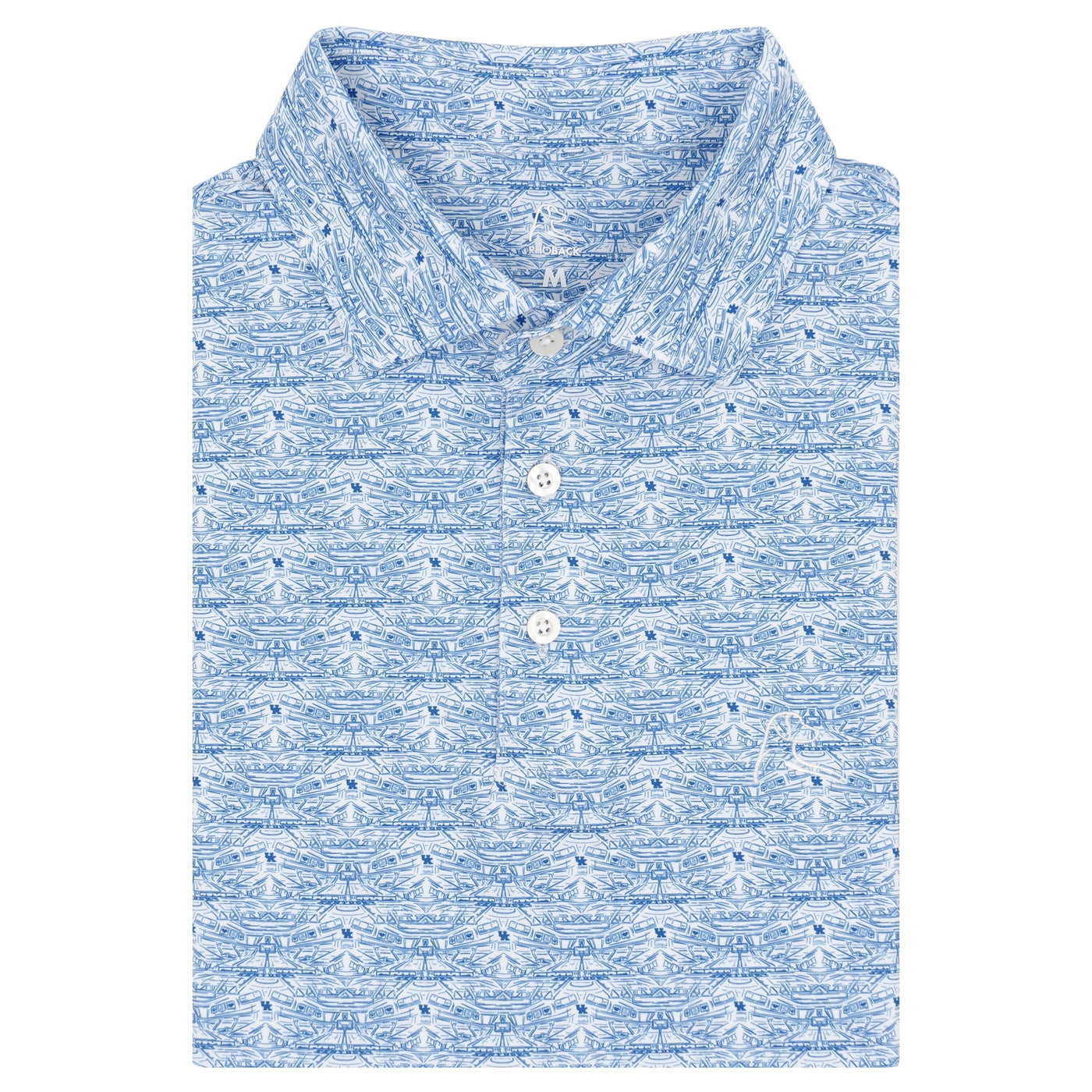 The Kentucky Rupp Arena | Collegiate Polo | The Kentucky Rupp Arena - White/Azure Blue
