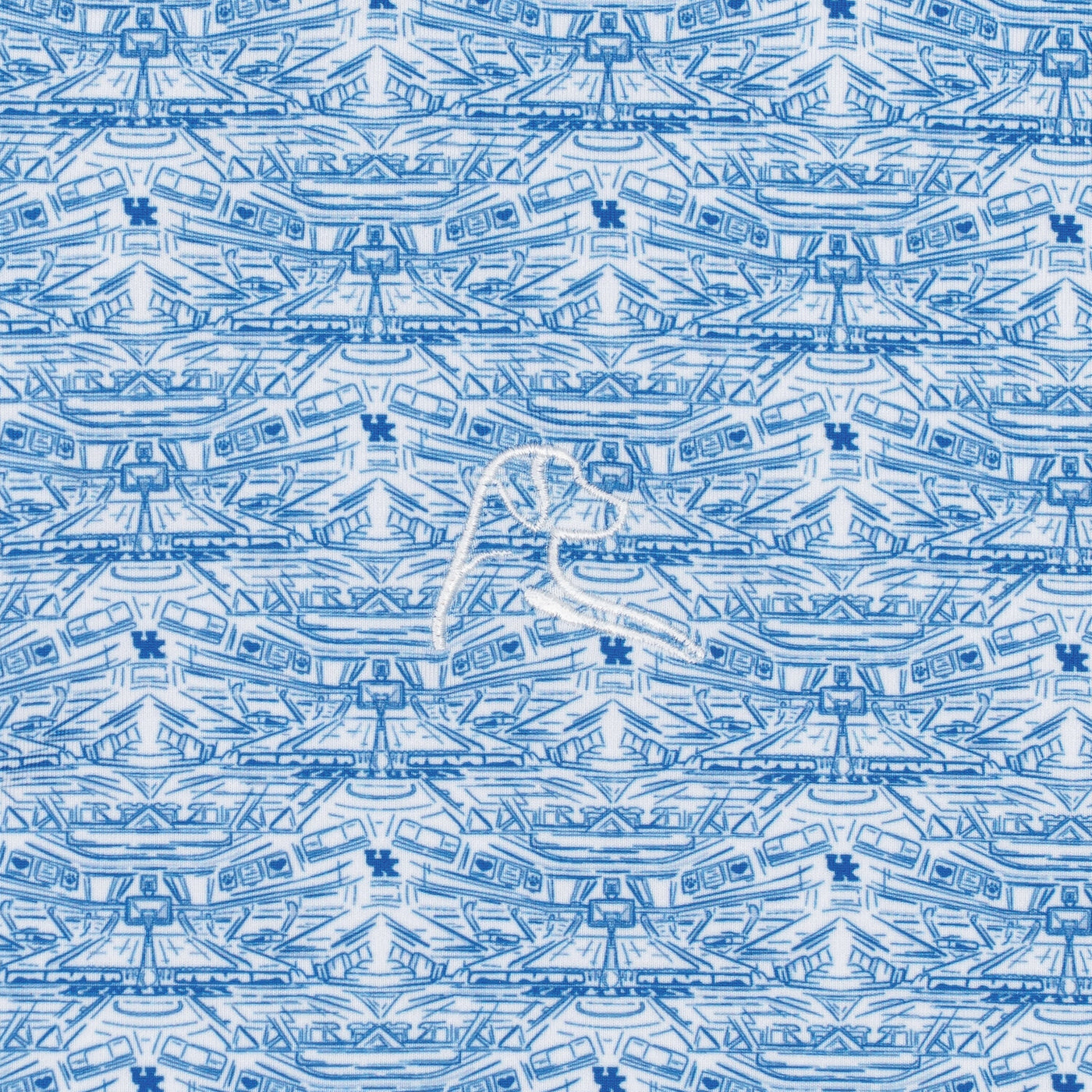 The Kentucky Rupp Arena | Collegiate Polo | The Kentucky Rupp Arena - White/Azure Blue