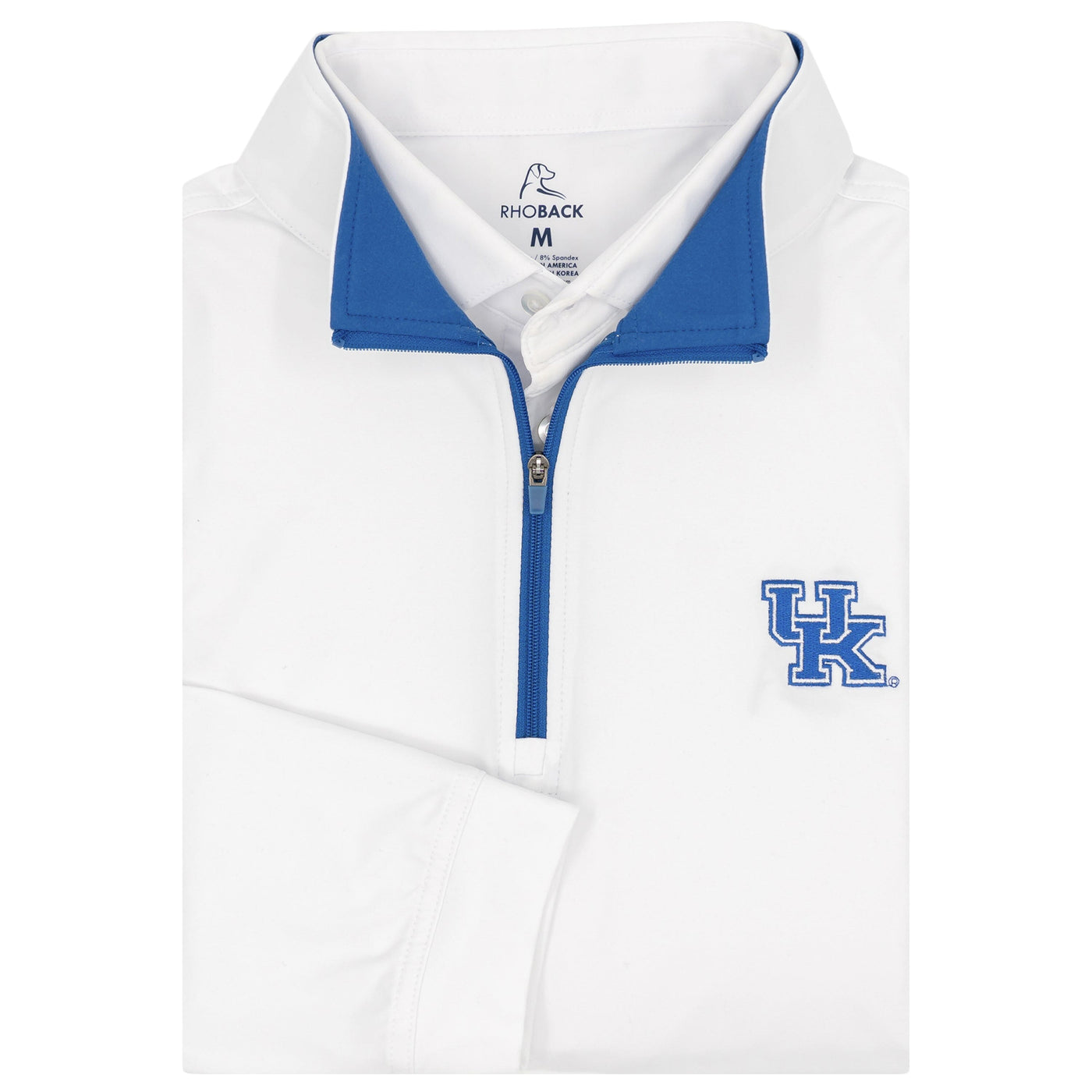 Solid Collegiate Q-Zip - Kentucky | Solid - White - Kentucky - 1