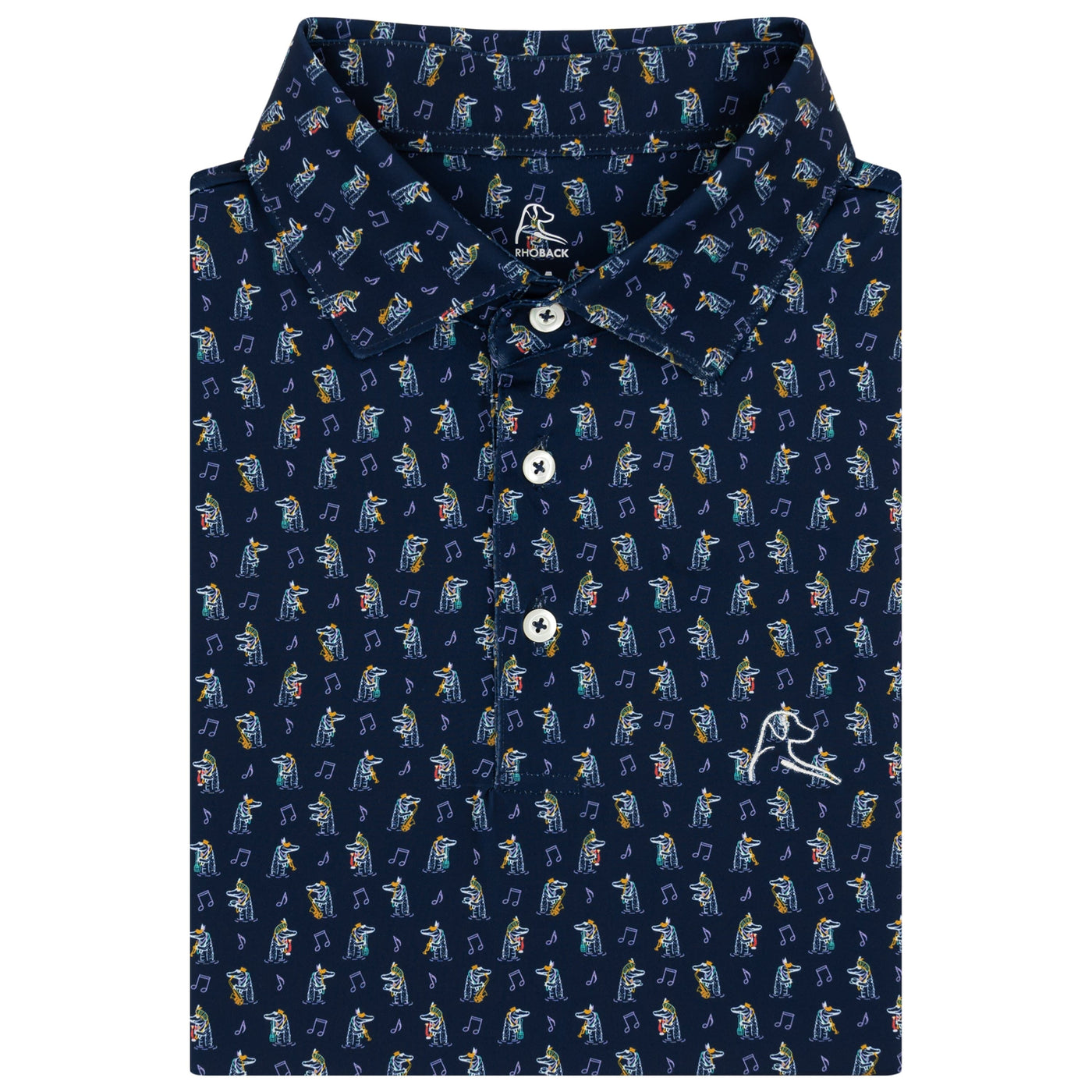 The King Gator | Performance Polo | The King Gator - Fleet Navy/White