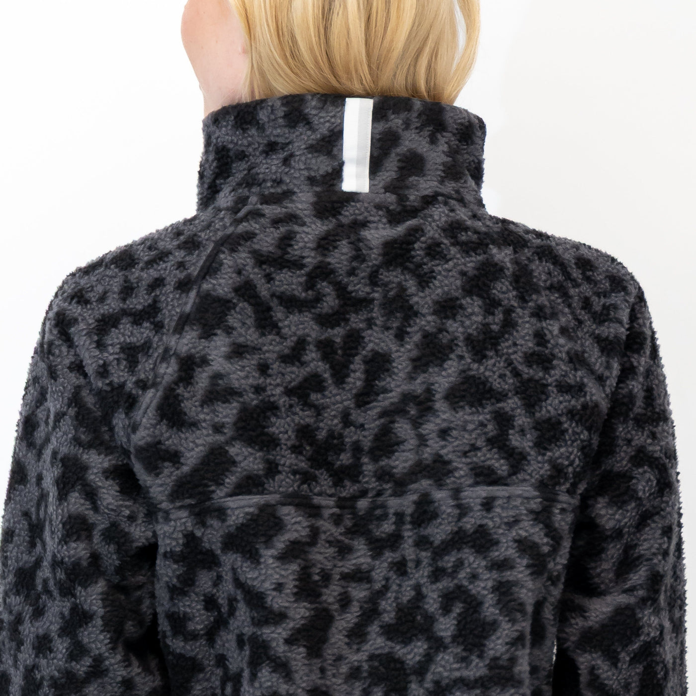 Rivanna Fleece Pullover | The Leopard Camo - Charcoal Grey/Midnight Black
