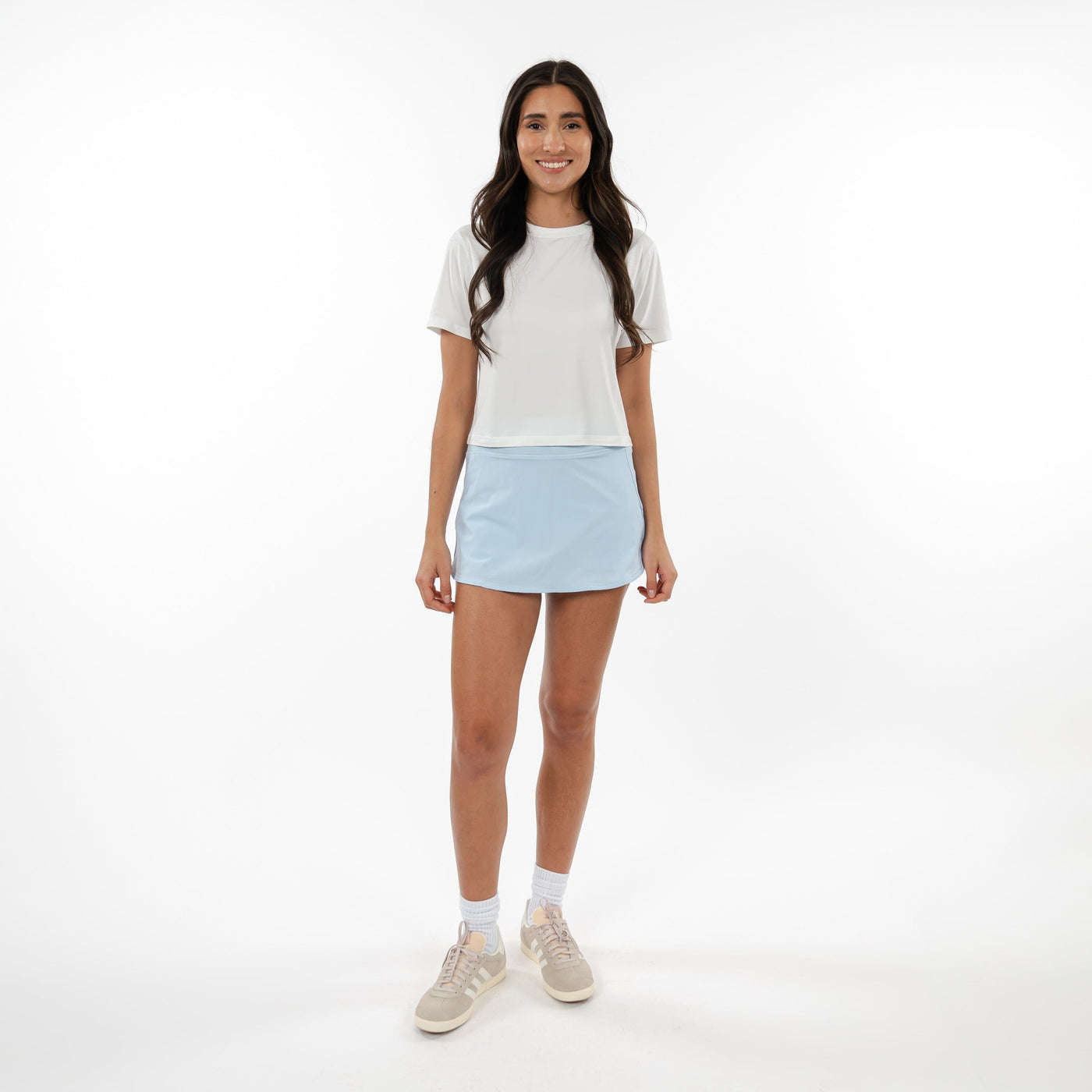 Drift Performance Crop Tee | Solid - White