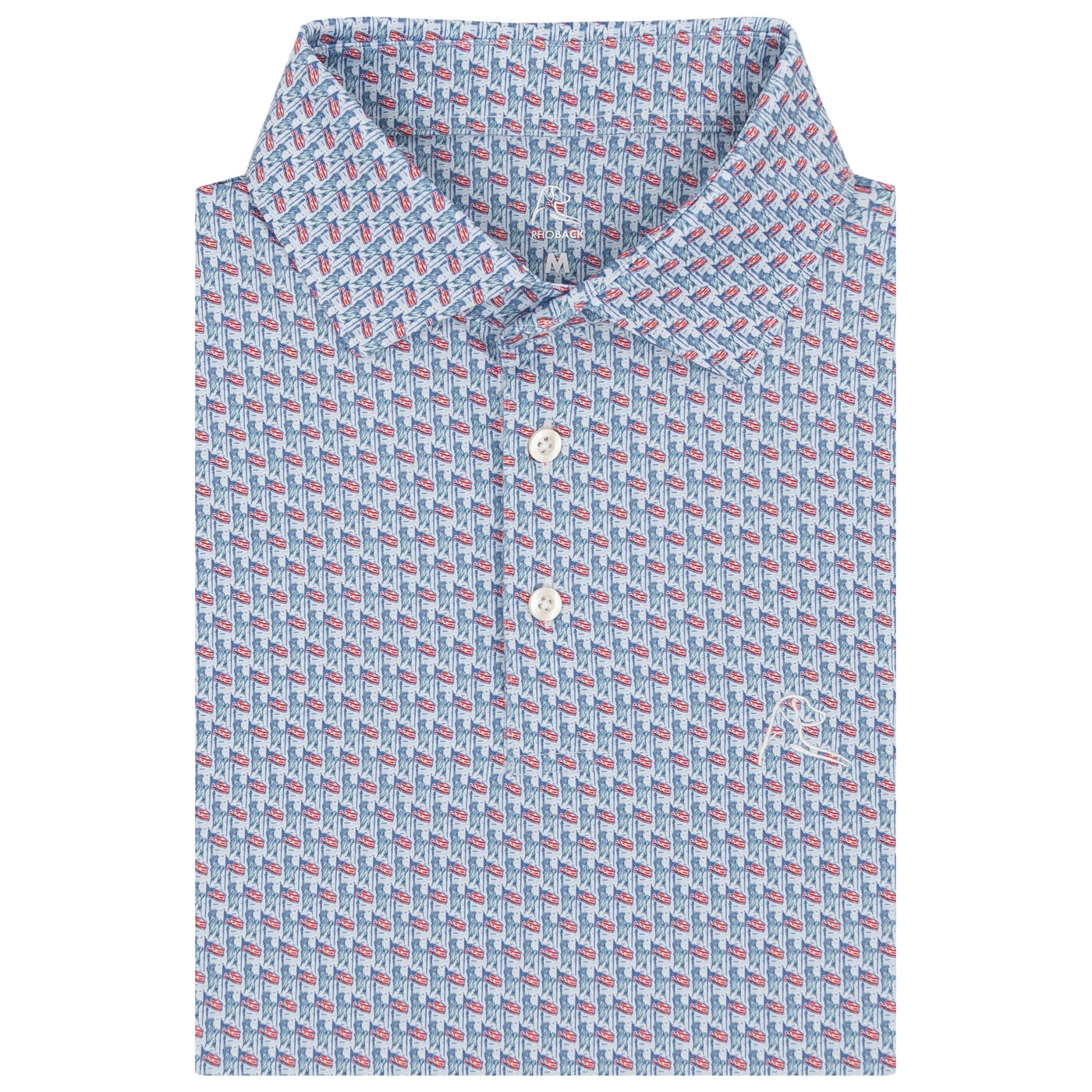 The Liberty Island | Performance Polo | The Liberty Island - White/Mint Green - USA