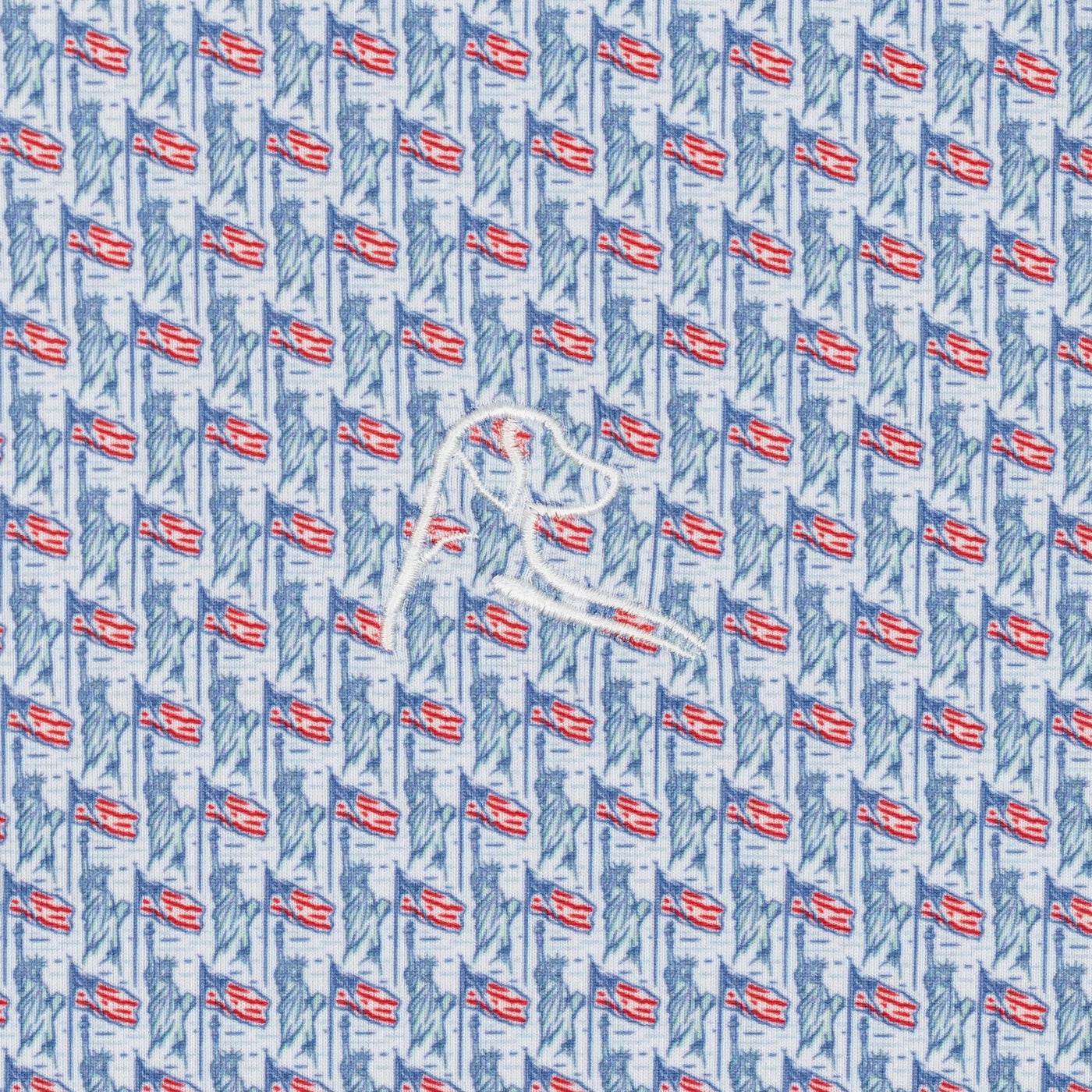 The Liberty Island | Performance Polo | The Liberty Island - White/Mint Green - USA