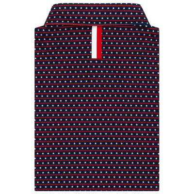 The Liberty Stripe | Performance Polo | The Liberty Stripe - Fleet Navy/Cardinal Red