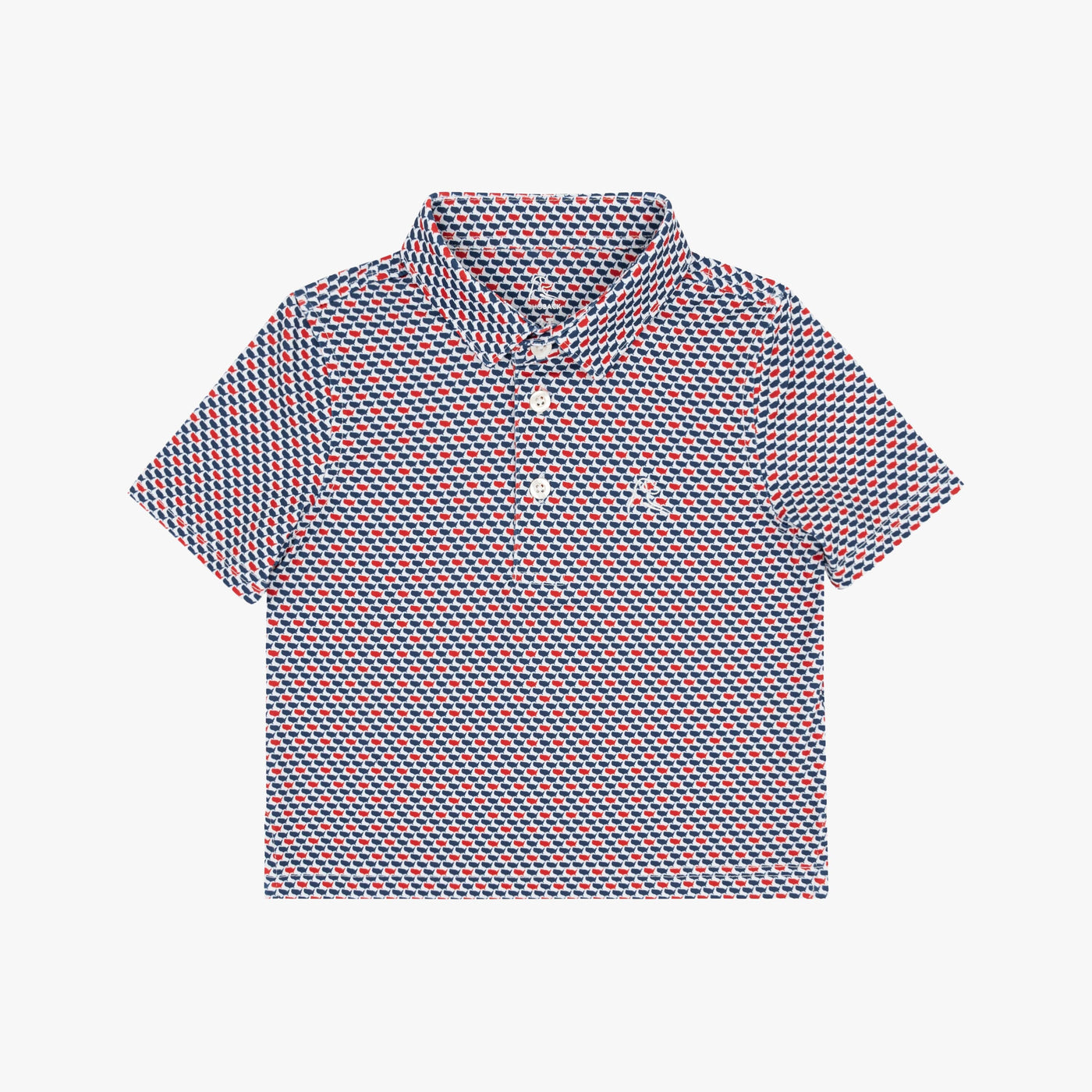 The Lil' 1776 | Performance Polo | The 1776 - Admiral Navy/Classic Red - USA