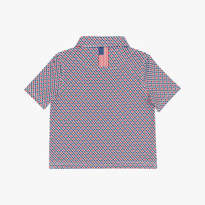 The Lil' 1776 | Performance Polo | The 1776 - Admiral Navy/Classic Red - USA