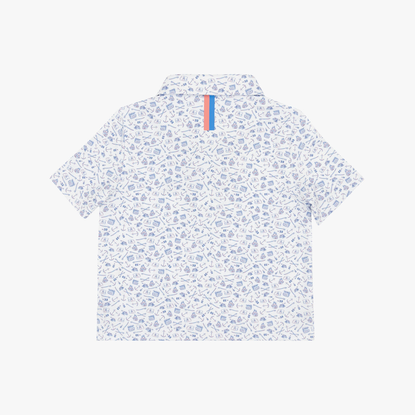 The Lil' Ahoy | Performance Polo | The Ahoy - White/Caicos Blue