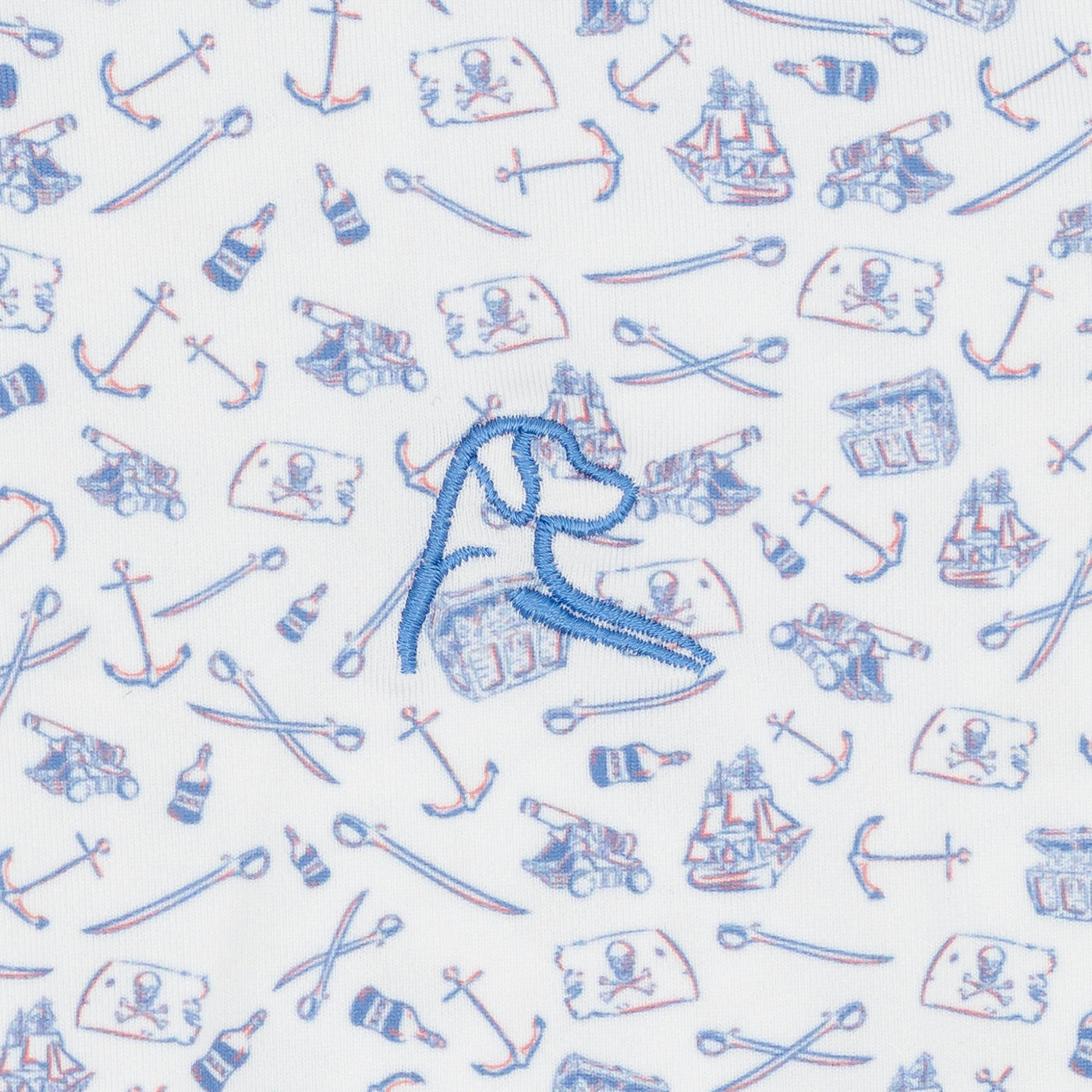 The Lil' Ahoy | Performance Polo | The Ahoy - White/Caicos Blue