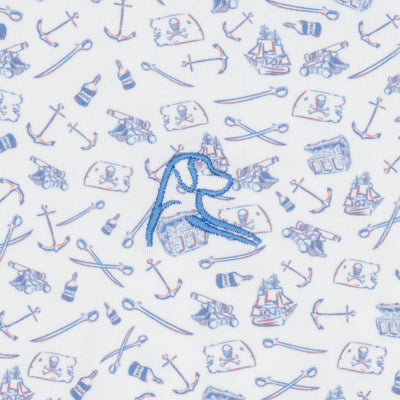 The Lil' Ahoy | Performance Polo | The Ahoy - White/Caicos Blue
