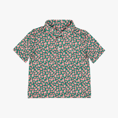 The Lil' Azalea | Performance Polo | The Azalea - Spring Pink/Clover Green