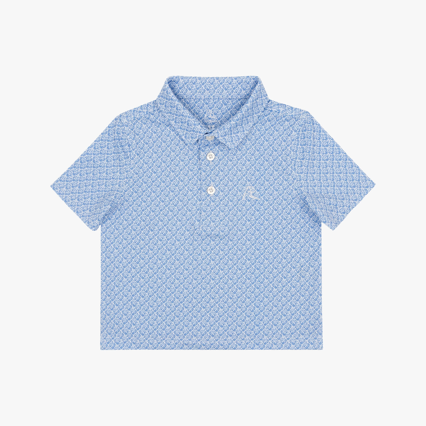 The Lil' Biscuit | Performance Polo | The Biscuit - White/Caicos Blue