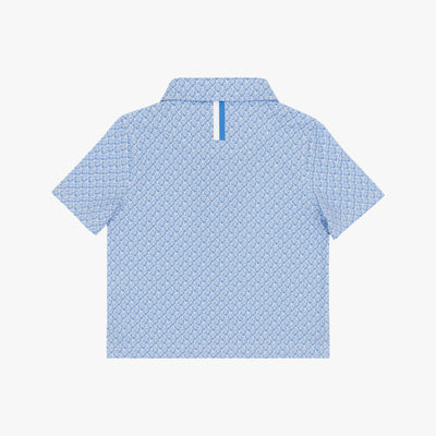 The Lil' Biscuit | Performance Polo | The Biscuit - White/Caicos Blue
