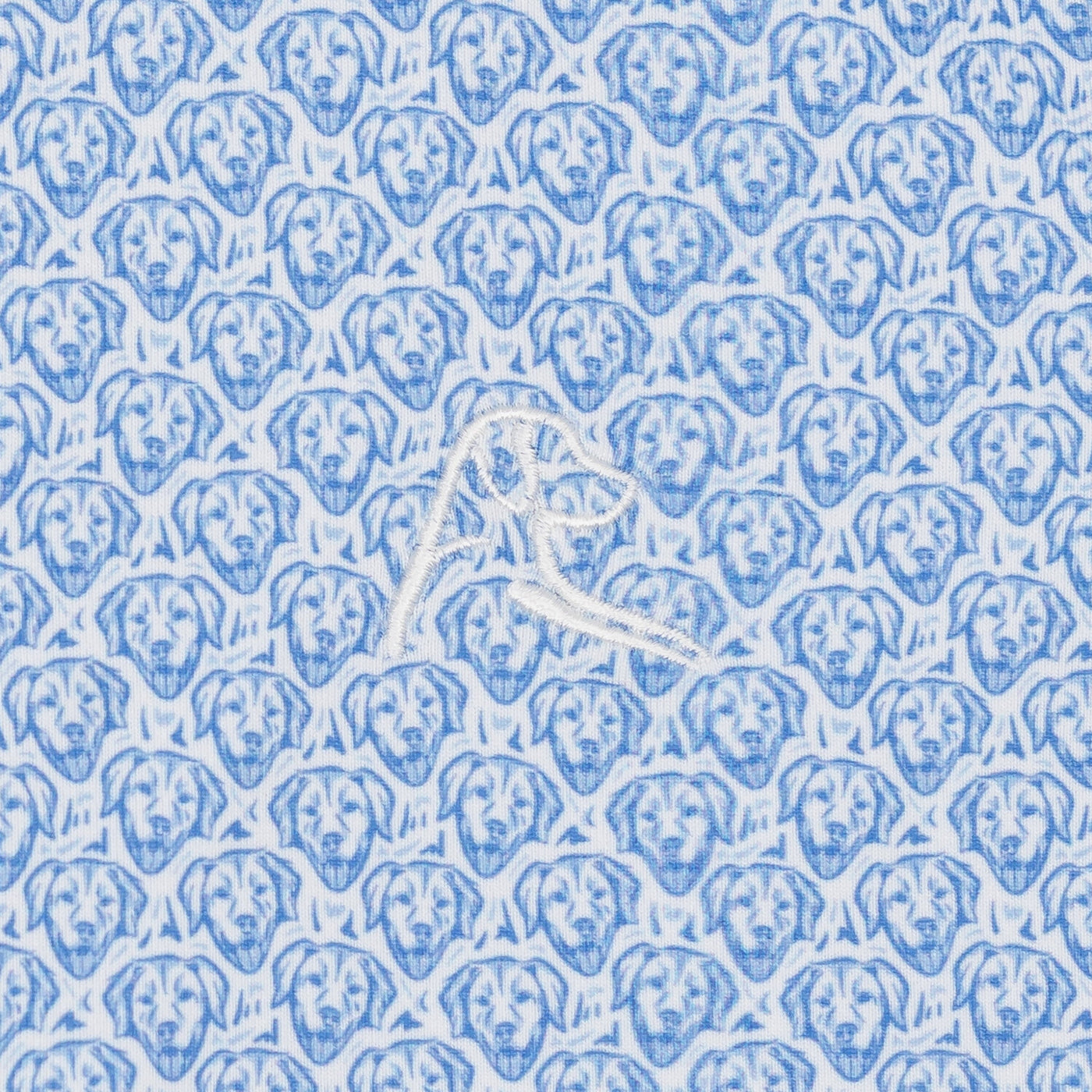 The Lil' Biscuit | Performance Polo | The Biscuit - White/Caicos Blue