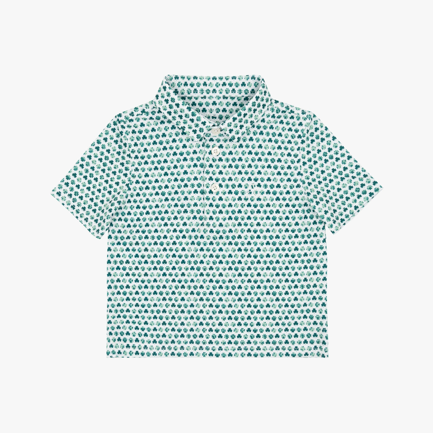 The Lil' Clover | Performance Polo | The Clover - White/Fairway Green