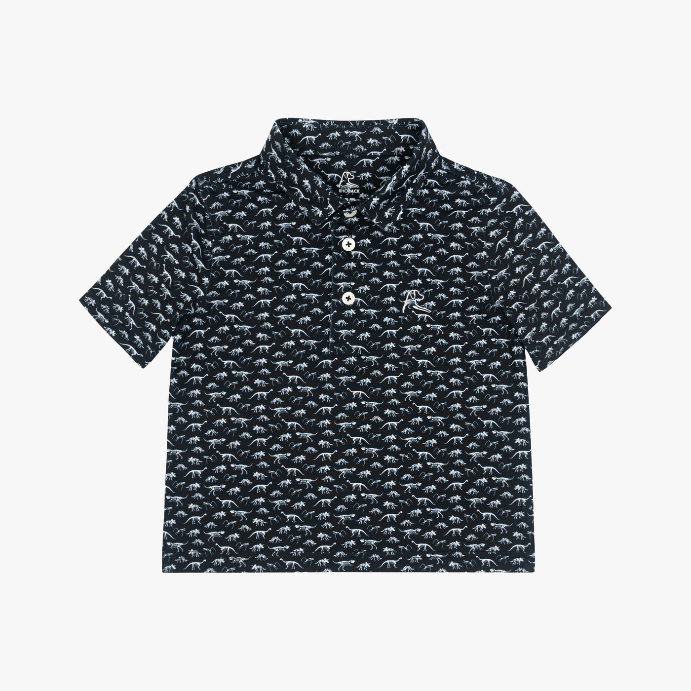 The Lil' Fossil | Performance Polo | The Fossil - Black/White