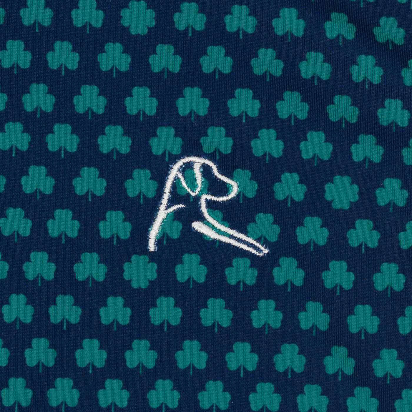 The Lil' Four Leaf | Performance Polo | The Four Leaf - Admiral Navy/Clover Green