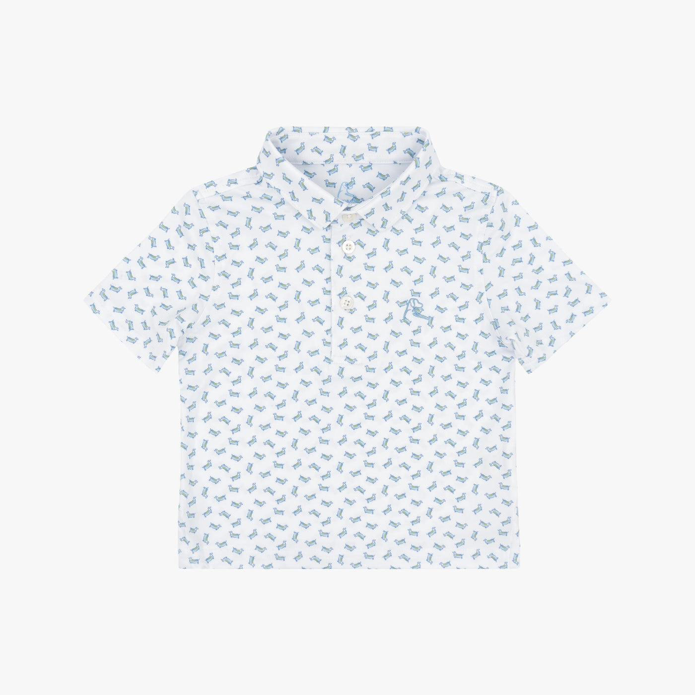 The Lil' Frank | Performance Polo | The Frank - White/Pure Blue