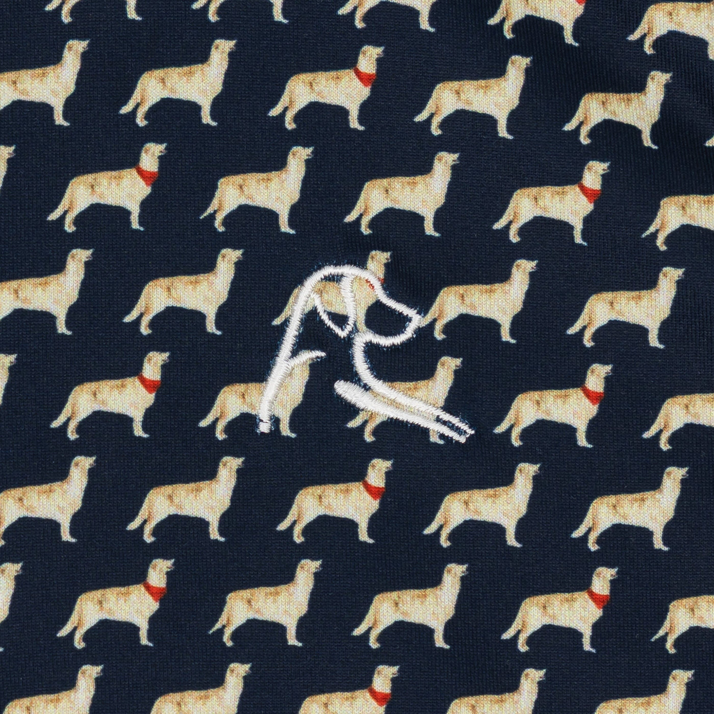 The Lil' Golden Retriever | Performance Polo | The Golden Retriever - Fleet Navy/Autumn Gold