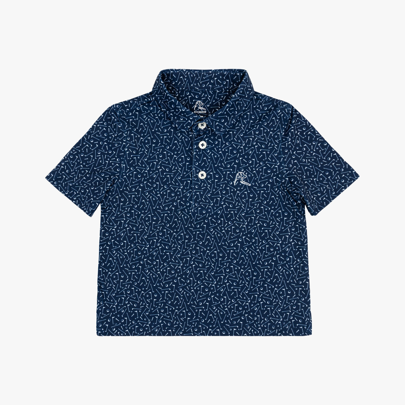 The Lil' Mulligan | Performance Polo | The Mulligan - Admiral Navy/White