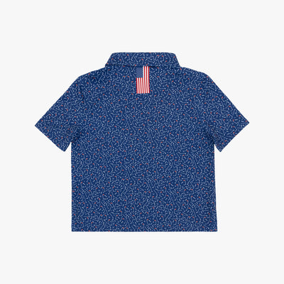 The Lil' Mulligan | Performance Polo | The Mulligan - Deep Blue/White - USA