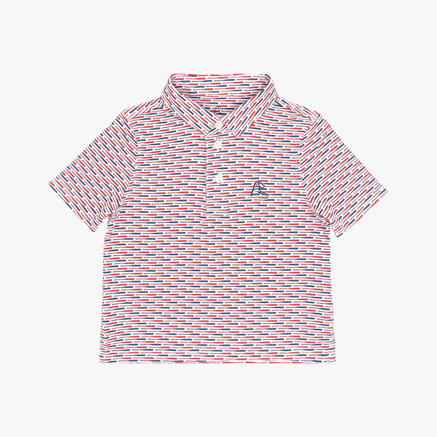 The Lil' Pastime | Performance Polo | The Pastime - White/Classic Red - USA