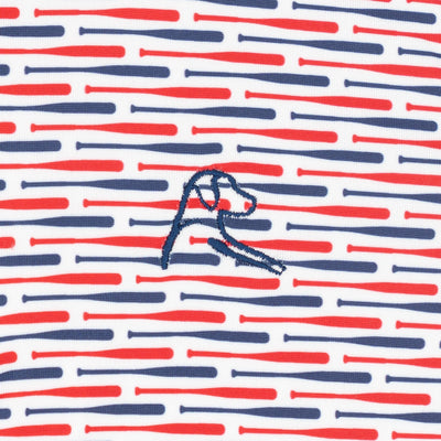The Lil' Pastime | Performance Polo | The Pastime - White/Classic Red - USA