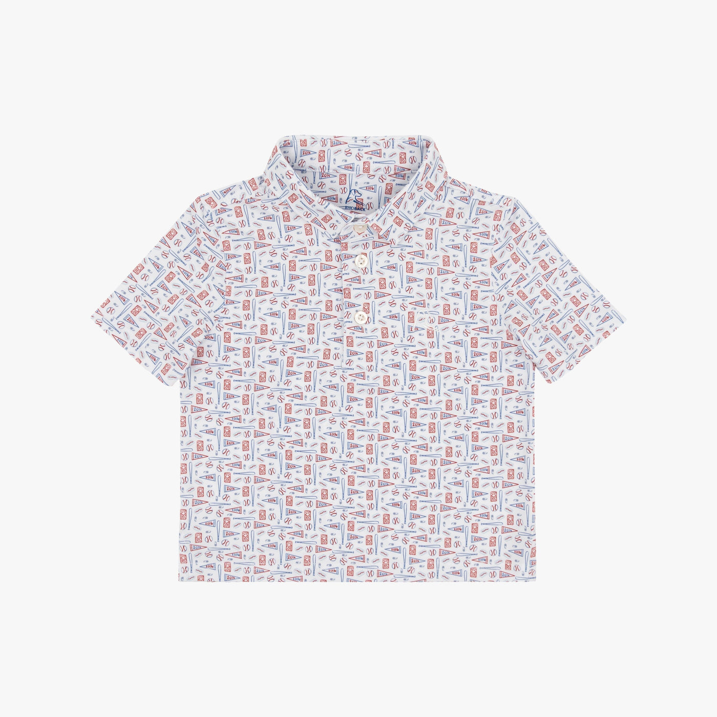 The Lil' Pennant Race | Performance Polo | The Pennant Race - White/Short Stop Blue - USA