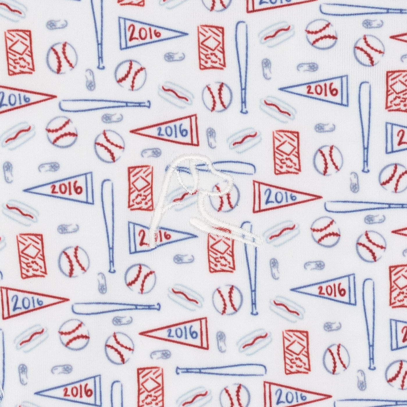 The Lil' Pennant Race | Performance Polo | The Pennant Race - White/Short Stop Blue - USA
