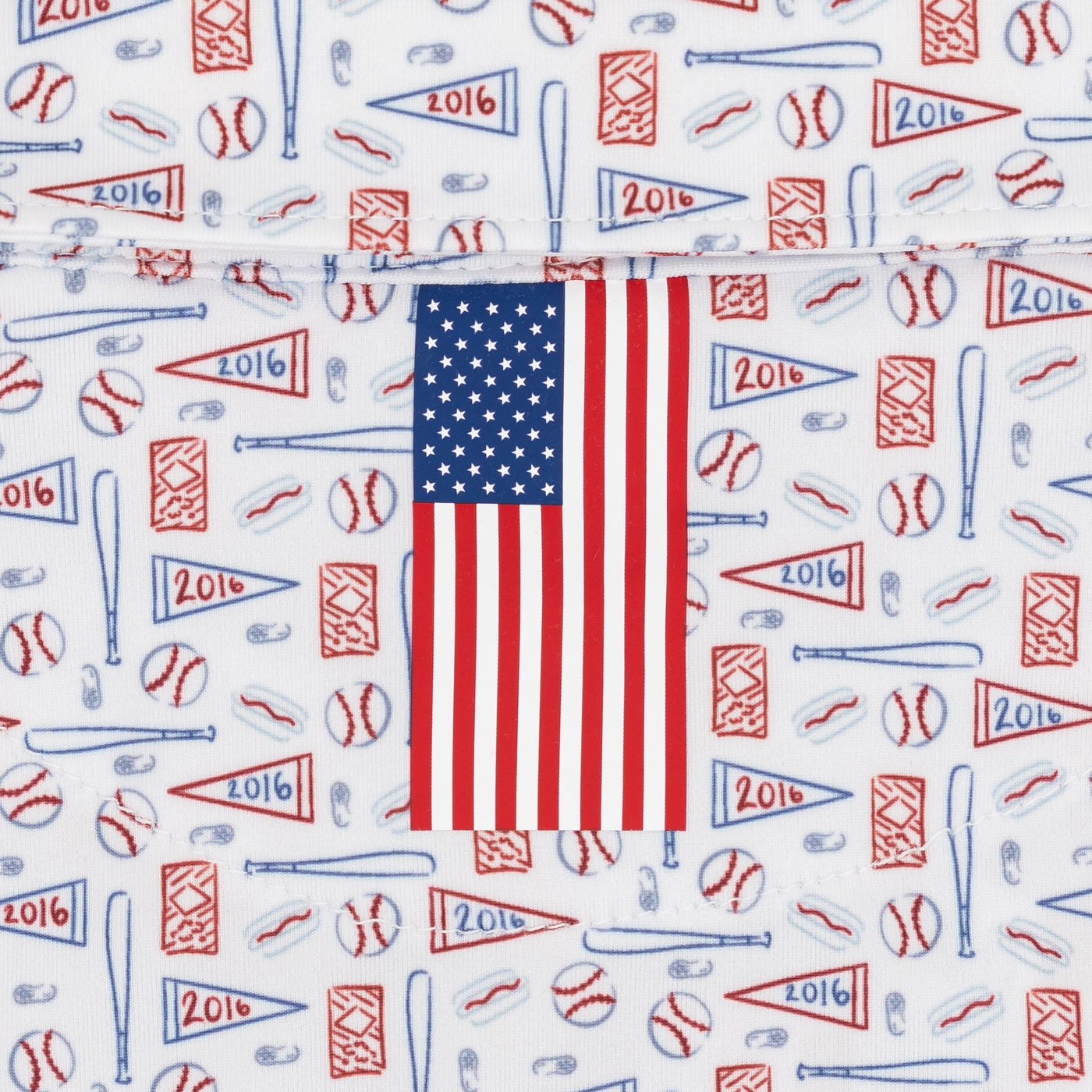 The Lil' Pennant Race | Performance Polo | The Pennant Race - White/Short Stop Blue - USA