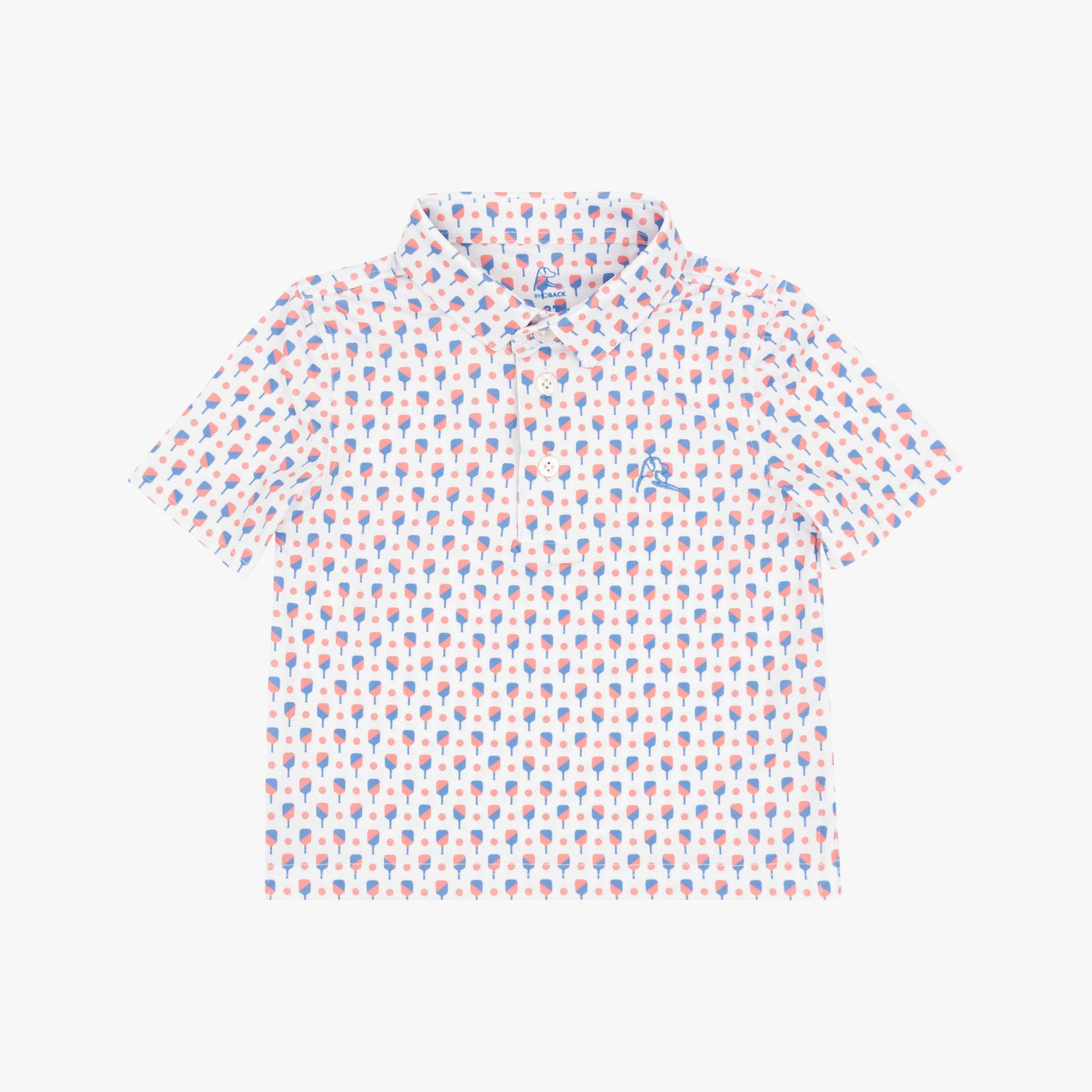 The Lil' Pickleball 2.0 | Performance Polo | The Pickleball 2.0 - White/Washed Red