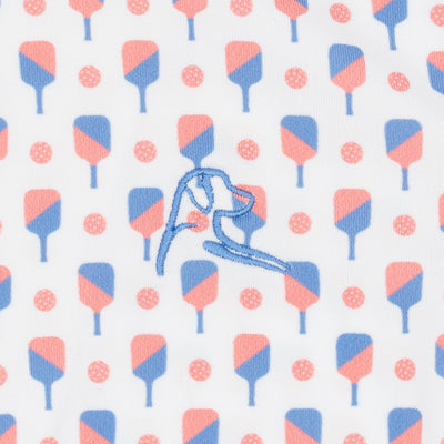The Lil' Pickleball 2.0 | Performance Polo | The Pickleball 2.0 - White/Washed Red