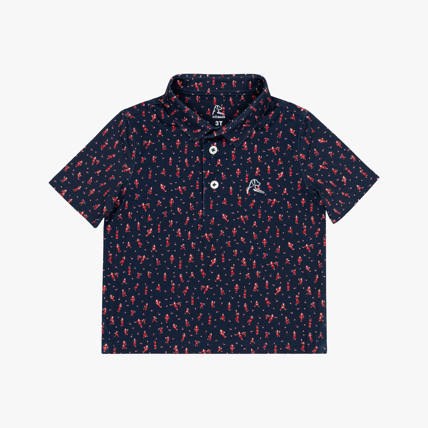 The Lil' Slammin Santa | Performance Polo | The Slammin Santa - Fleet Navy/Classic Red
