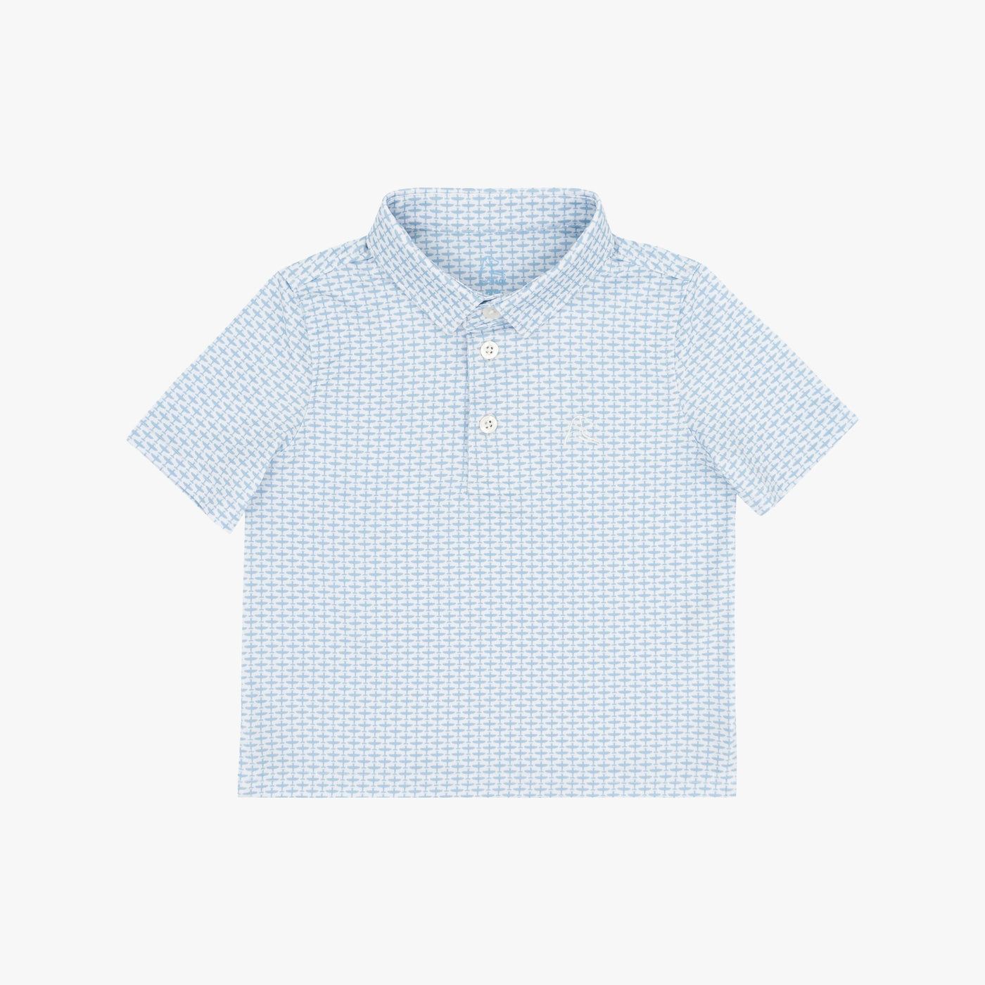 The Lil' Thunderbolt | Performance Polo | The Thunderbolt - White/Zenith Blue