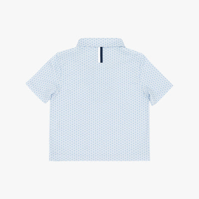 The Lil' Thunderbolt | Performance Polo | The Thunderbolt - White/Zenith Blue