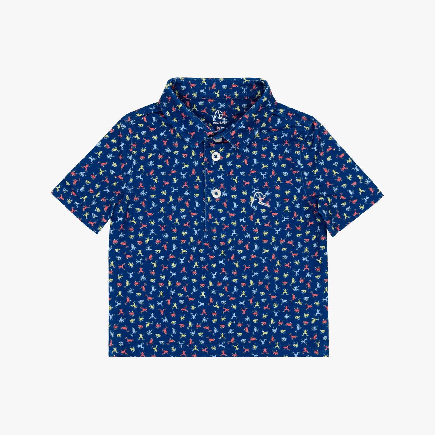 The Lil' Tree Frog | Performance Polo | The Tree Frog - Shoal Blue/Lemon Lime