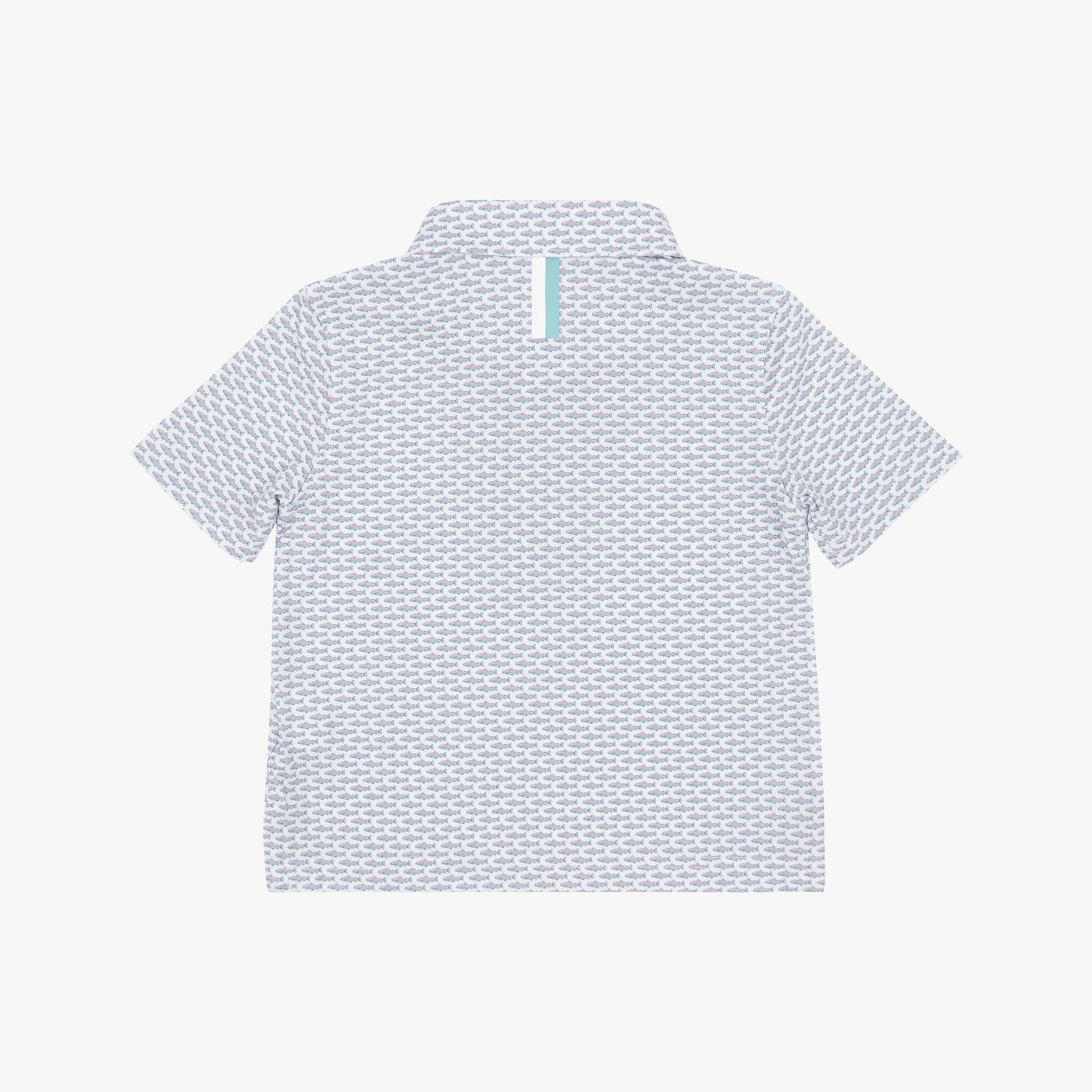The Lil' Trout | Performance Polo | The Trout - White/Antigua Green